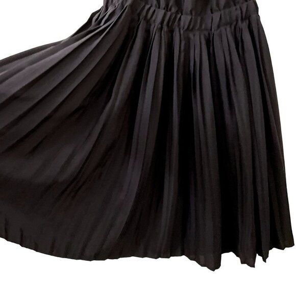 Merona black classic ruched pleated sleeveless sundress summer dress delicate - Picture 4 of 6